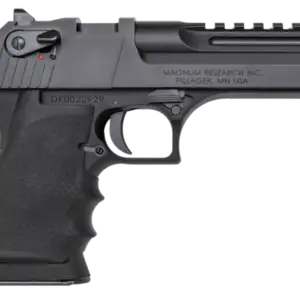 Magnum Research, Desert Eagle, MKXIX, Single Action, Semi-automatic, Metal Frame Pistol, Full Size, 50 Action Express, 6" Barrel, Aluminum, Carbon Steel Slide, Black Oxide Finish, Black, Hogue Grips, Fixed Sights, Ambidextrous Thumb Safety, 7 Rounds, 1 Magazine