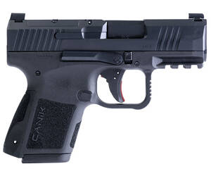 CANIK, METE MC9, Semi-automatic, Striker Fired, Poylmer Frame Pistol, Micro Compact, 9MM, 3.18" Barrel, Matte Finish, Black, Optic Ready, 2 Magazines, (1)-12 Round, (1)-15 Round, Includes 3 Grip Back Straps, Magazine Loader, Custome Holster, Canik Punch and Tool Kit, Cleaning Brush and Jag, Hard Case