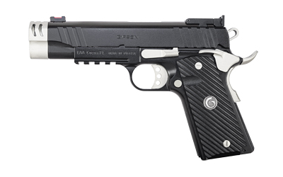 Girsan, MC1911C, Semi-automatic, Metal Frame Pistol, Commander Size, 10MM, 4.4" Barrel with Compensator, Black, Composite Like G10 Grips, Accessory Rail, Super Sight Fully Adjustable Rear With Fiber Optic Front Sight, 9 Rounds, 1 Magazine