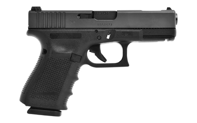 Glock, 19C Gen 4, Striker Fired, Semi-automatic, Polymer Framed Pistol, 9MM, 4.02" Compensated Barrel, Matte Finish, Black, Fixed Sights, 15 Rounds, 3 Magazines