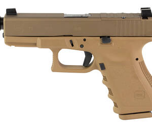 GLOCK, 19OR, Optic Ready, 9MM, 4.6" Threaded Barrel, FDE Cerakote Finish,