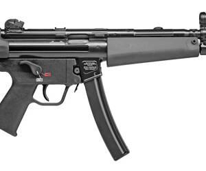 HK SP5 Pistol 9MM, 8.9" Barrel Threaded Barrel Steel Receiver Polymer Pistol Grip Iron Sights 30 Rounds 2 Magazines