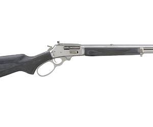 Marlin, 1895 Trapper, Large Loop, Lever Action Rifle, 45-70 Government, 16.5" Threaded Barrel, 11/16X24" Pattern, Satin Finish, Silver, Black Laminate Stock and Forend, Adjustable Skinner Sights, Crossbolt Safety, 5 Rounds, Right Hand