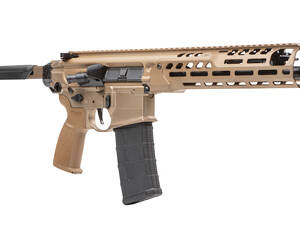 Sig Sauer, MCX SPEAR-LT, Semi-automatic Rifle, SBR, 223 Remington/5.56NATO, 11" Barrel, Anodized Finish, Coyote, Side Folding Stock, Flatblade Match Trigger, 10" Lightweight Ergonomic M-LOK Handguard, Fully Ambidextrous Controls, 30 Rounds, 1 Magazine