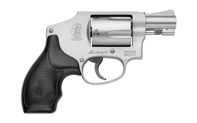 Smith & Wesson, Model 642, Double Action Only, Metal Frame Revolver, J-Frame, 38 Special +P, 1.875" Barrel, Aluminum Alloy, Matte Finish, Silver, Rubber Grip, Fixed Sights, 5 Rounds, No Internal Lock