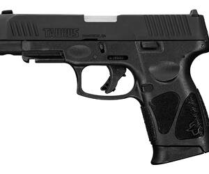 Taurus USA, G3XL, Striker Fired, Semi-automatic, Polymer Frame Pistol, Compact, 9MM, 4" Barrel, Matte Finish, Black, Fixed Front Sight with Drift Adjustable Rear Sight, Trigger Safety, Integrated Picatinny Rail, 12 Rounds, 2 Magazines