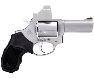 Taurus, Model 605 TORO, Single/Double Action, Steel Frame Revolver, 357 Magnum, 3" Barrel, Matte Finish, Optics Ready (Not Included), Silver, Polymer Grip, 5 Rounds